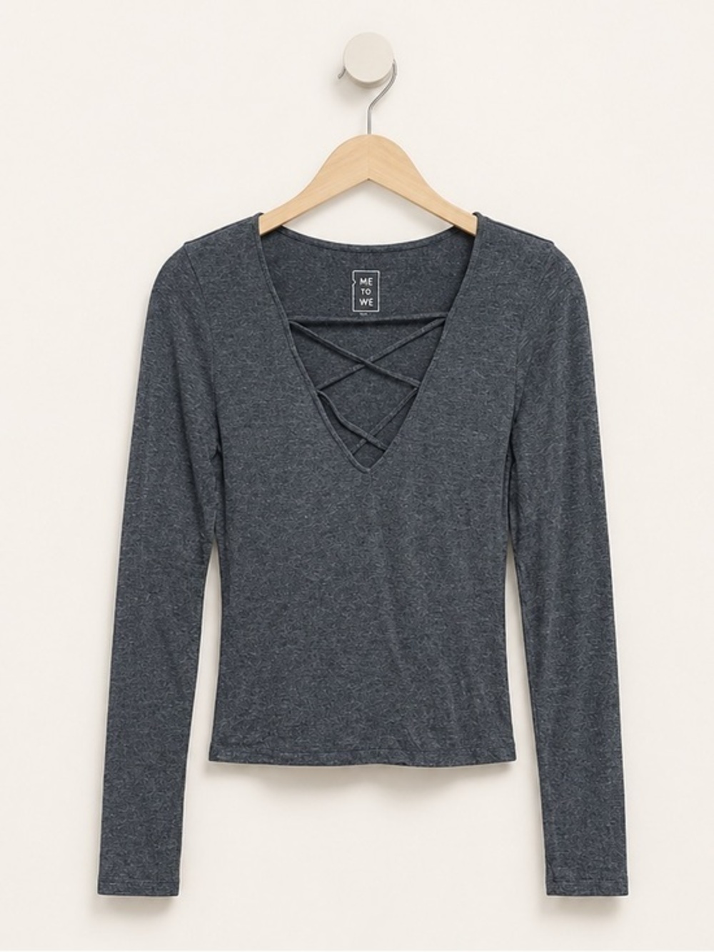 Me to We PacSun Charcoal Long Sleeve Top